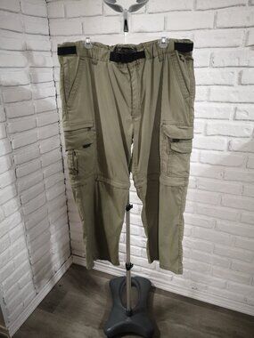 BC Clothing Men's Size XL Taupe Convertible (Zip Off) Zipper & Snap Pants